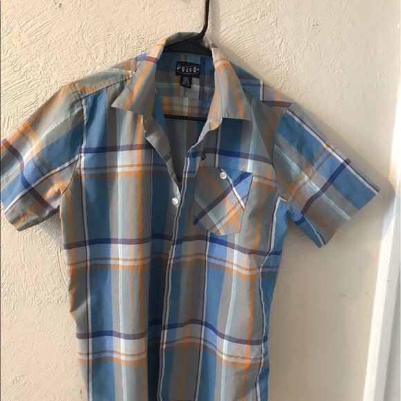 Volcom Boys Short-Sleeve Button Down- size Large - Picture 1 of 3